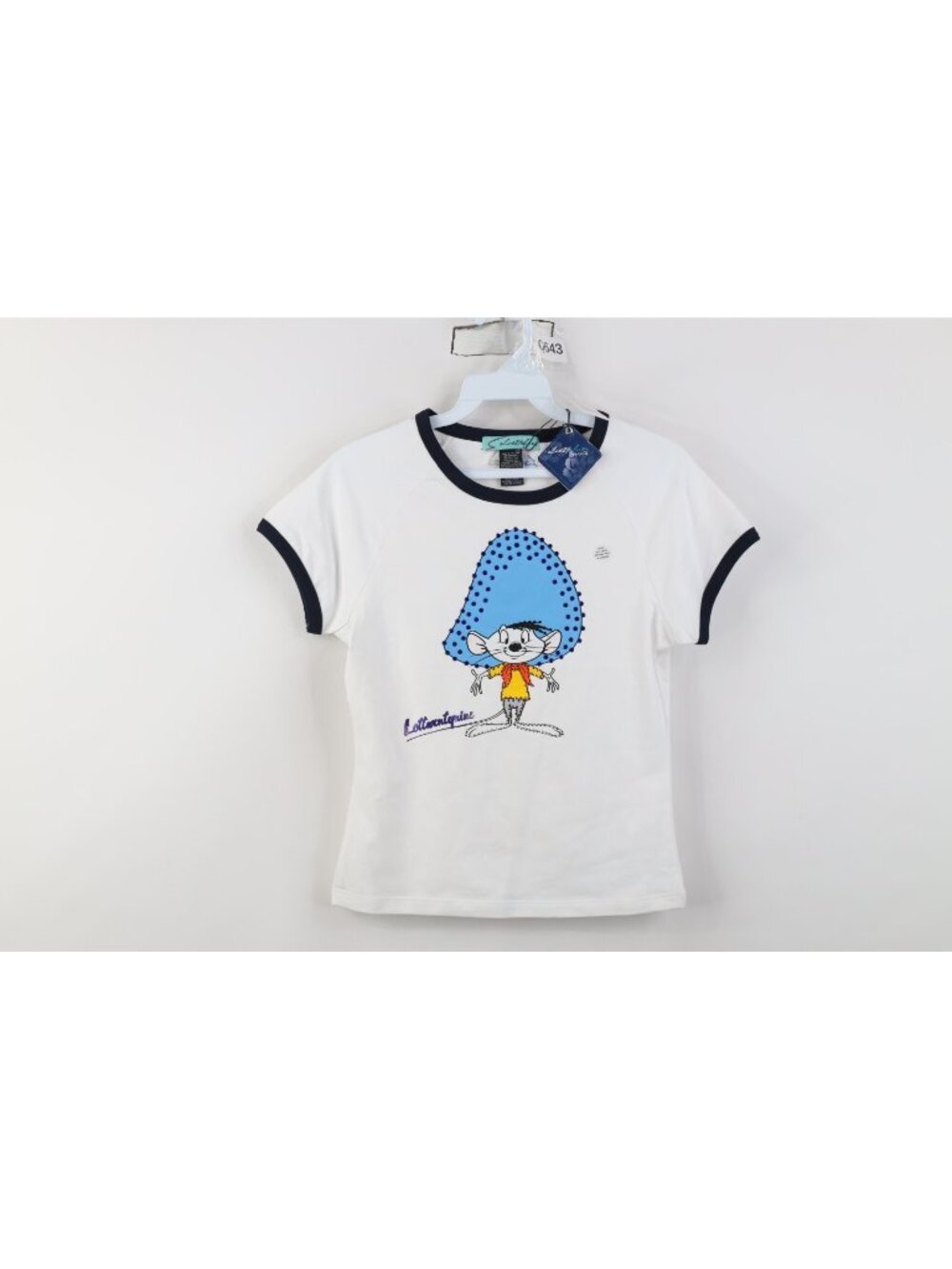 Deadstock Vtg Y2K Lot 29 Womens L Looney Tunes Speedy Gonzales Ringer T-Shirt